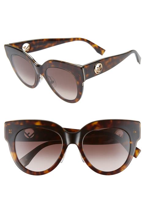 dark havana sunglasses fendi